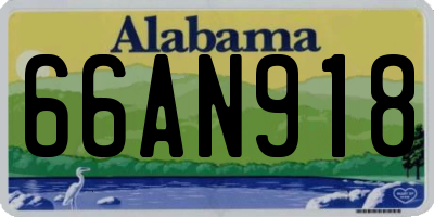 AL license plate 66AN918