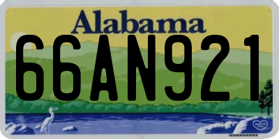 AL license plate 66AN921