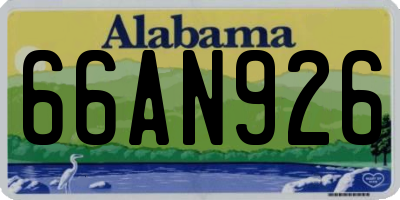 AL license plate 66AN926