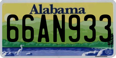 AL license plate 66AN933