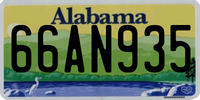 AL license plate 66AN935
