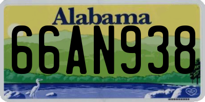 AL license plate 66AN938