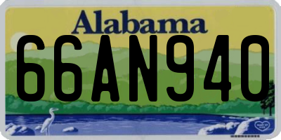 AL license plate 66AN940