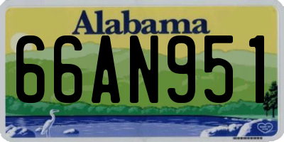 AL license plate 66AN951