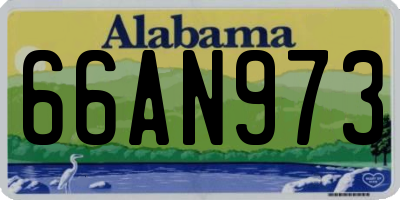 AL license plate 66AN973
