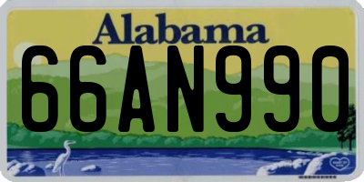 AL license plate 66AN990