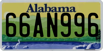 AL license plate 66AN996