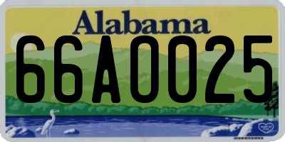 AL license plate 66AO025
