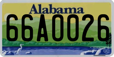AL license plate 66AO026