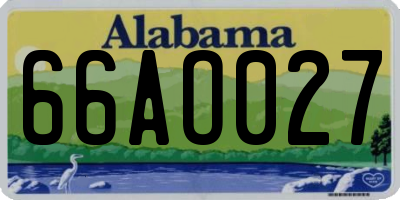 AL license plate 66AO027