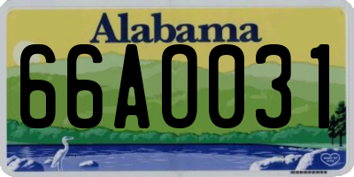 AL license plate 66AO031