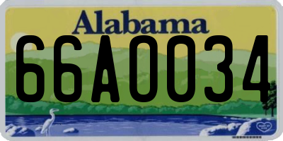 AL license plate 66AO034