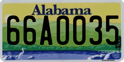 AL license plate 66AO035