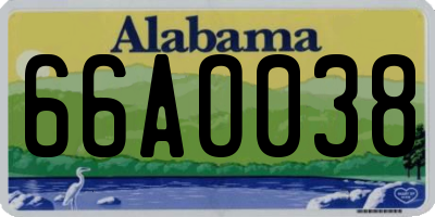 AL license plate 66AO038