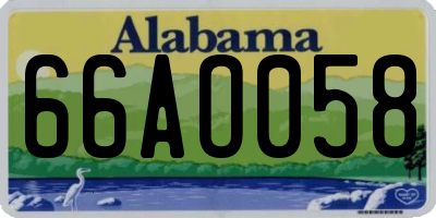 AL license plate 66AO058