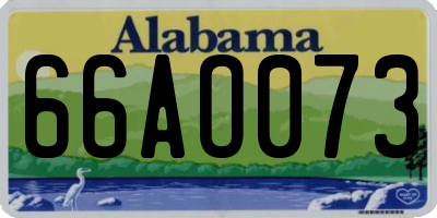 AL license plate 66AO073