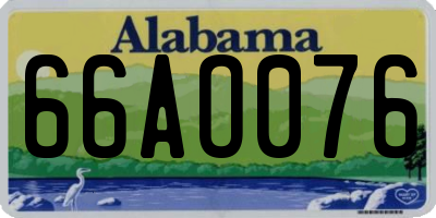 AL license plate 66AO076