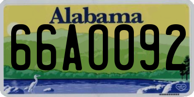 AL license plate 66AO092