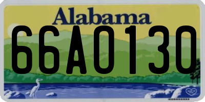 AL license plate 66AO130