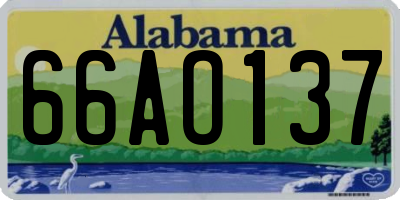 AL license plate 66AO137