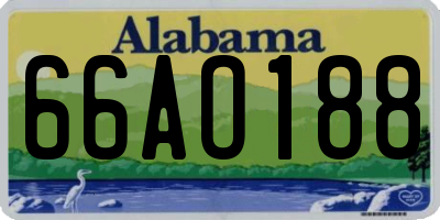 AL license plate 66AO188