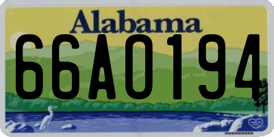 AL license plate 66AO194