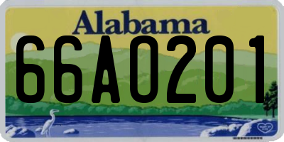 AL license plate 66AO201