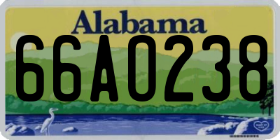 AL license plate 66AO238