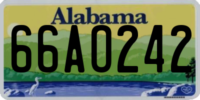 AL license plate 66AO242
