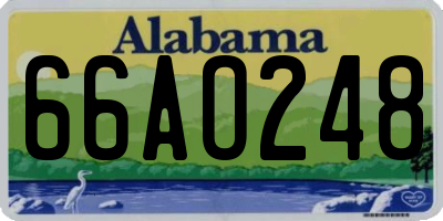 AL license plate 66AO248