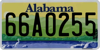 AL license plate 66AO255