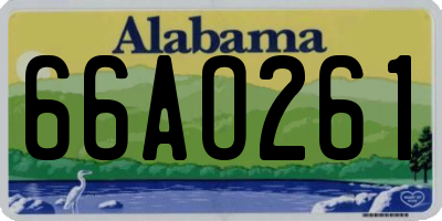 AL license plate 66AO261