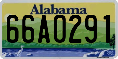 AL license plate 66AO291