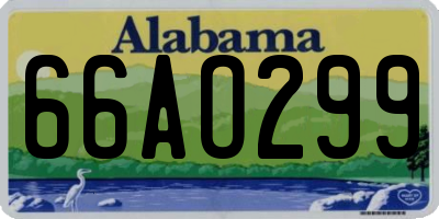 AL license plate 66AO299