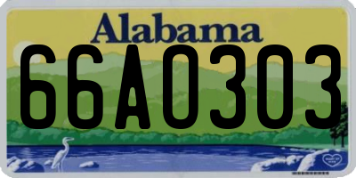 AL license plate 66AO303