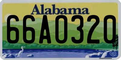 AL license plate 66AO320