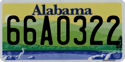 AL license plate 66AO322