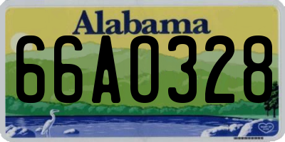 AL license plate 66AO328