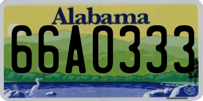 AL license plate 66AO333