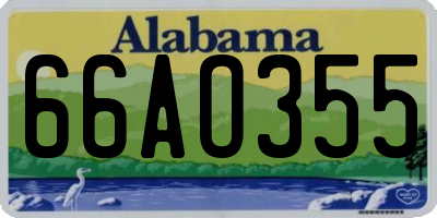 AL license plate 66AO355