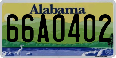 AL license plate 66AO402