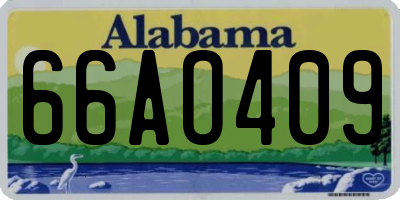 AL license plate 66AO409