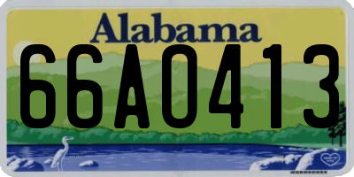 AL license plate 66AO413