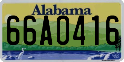 AL license plate 66AO416