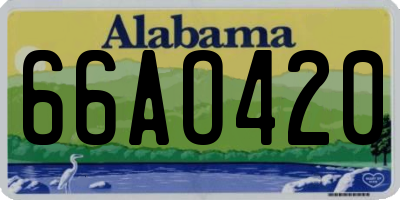 AL license plate 66AO420