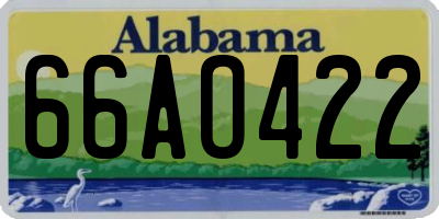 AL license plate 66AO422