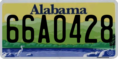 AL license plate 66AO428
