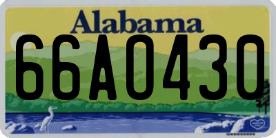 AL license plate 66AO430