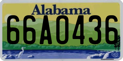 AL license plate 66AO436