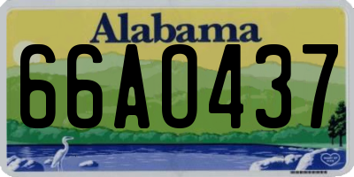 AL license plate 66AO437